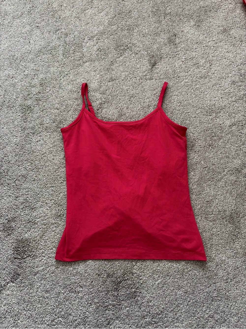 Red/pink Ann Taylor Loft cami tank top